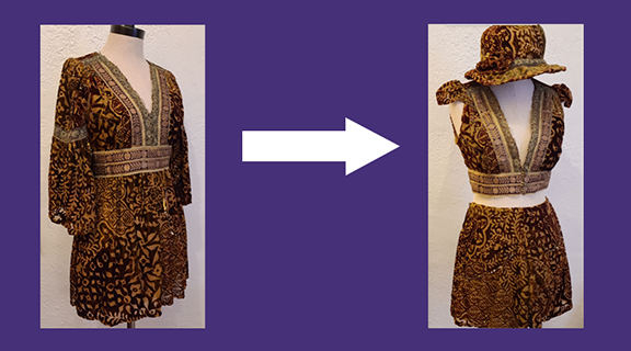 redesigned garment before and after